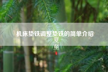 機(jī)床墊鐵調(diào)整墊鐵的簡(jiǎn)單介紹